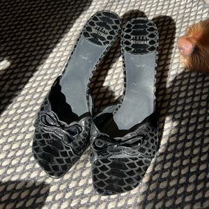 Black Stuart Weitzman kitten heel